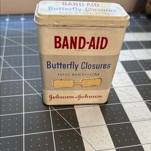 1960’s Johnson & Johnson Band-Aid Butterfly Closures Tin
